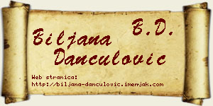 Biljana Dančulović vizit kartica